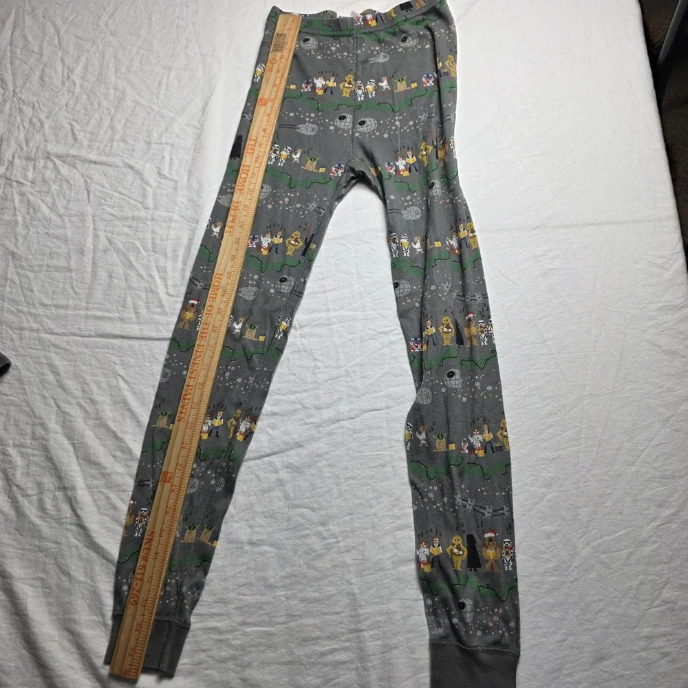 hanna andersson boy's pajama pants star wars christmas gray size 12